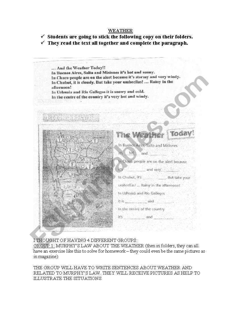 What`s the weather like? worksheet